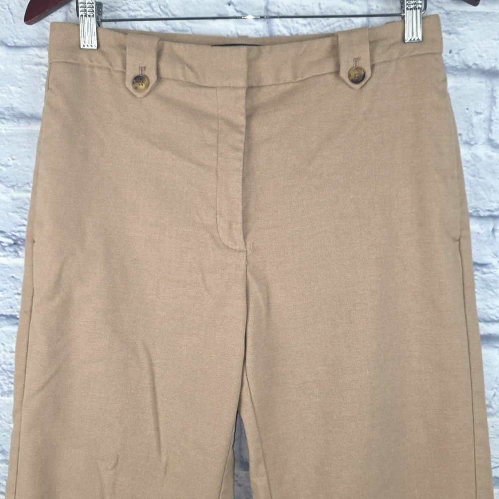 Banana Republic Tan Wide Leg Cropped Trousers Pants Petite Khaki Size‎ 6 29X25